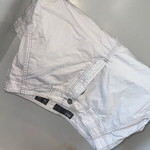 BKE White Flat Front Shorts Lightweight Casual
